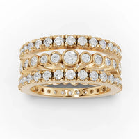 2.3CT Round Lab Diamond Full Eternity Bridal Ring