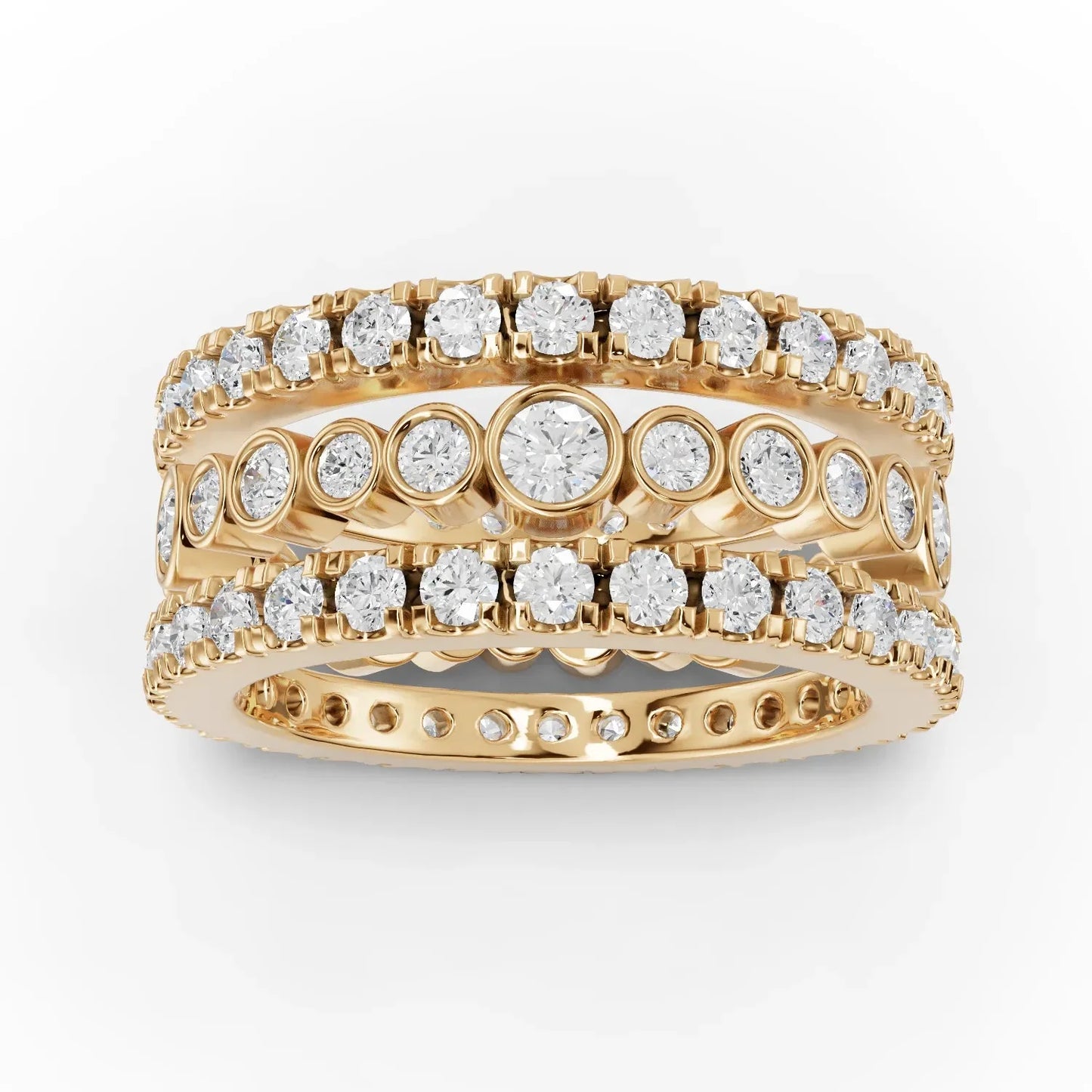 2.3CT Round Lab Diamond Full Eternity Bridal Ring