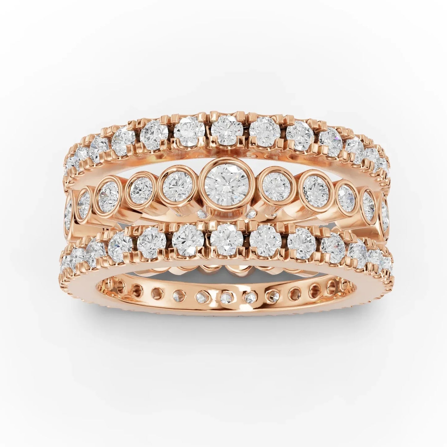 2.3CT Round Lab Diamond Full Eternity Bridal Ring