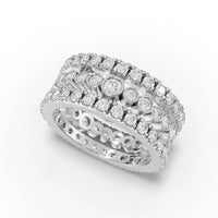 2.3CT Round Lab Diamond Full Eternity Bridal Ring