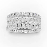 2.3CT Round Lab Diamond Full Eternity Bridal Ring