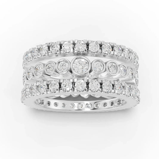 2.3CT Round Lab Diamond Full Eternity Bridal Ring