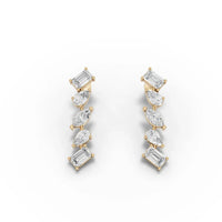 2.66CT Marquise Pear Emerald Lab Diamond Premium Drop Earrings