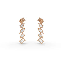 2.66CT Marquise Pear Emerald Lab Diamond Premium Drop Earrings