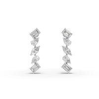 2.66CT Marquise Pear Emerald Lab Diamond Premium Drop Earrings