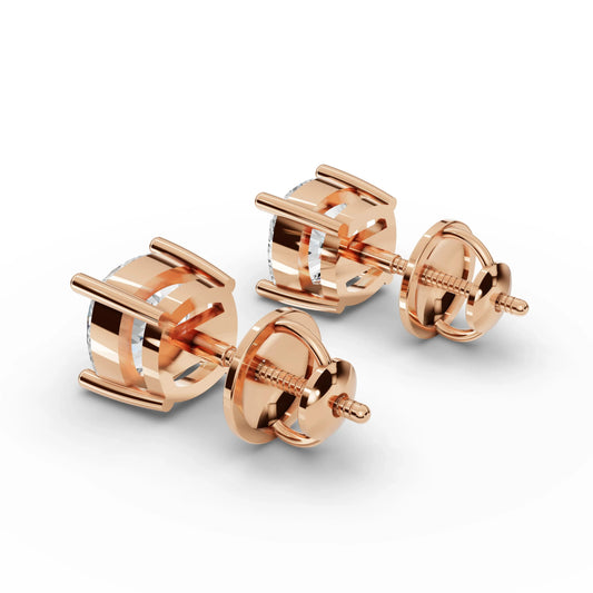 2CT Cushion Lab Diamond Stud Earrings