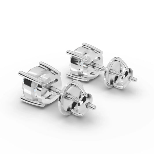 2CT Cushion Lab Diamond Stud Earrings