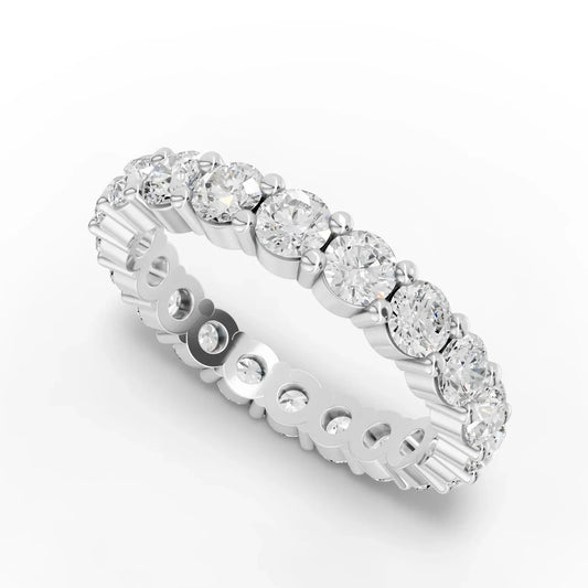 2CT Round Lab Diamond Full Eternity Ring