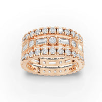 3.02CT Baguette Round Lab Diamond Bridal Set Ring