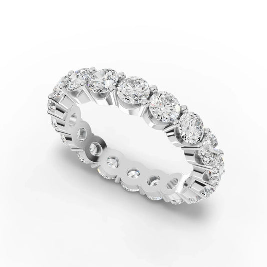 3.17CT Round Lab Diamond Full Eternity Ring