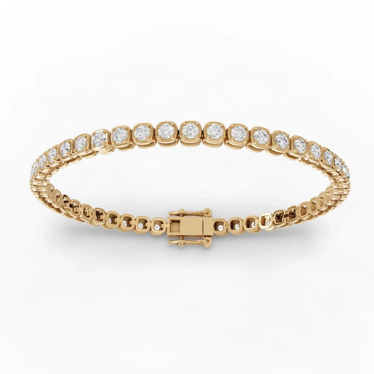 3.29CT Round Lab Diamond Illusion Setting Tennis Bracelet