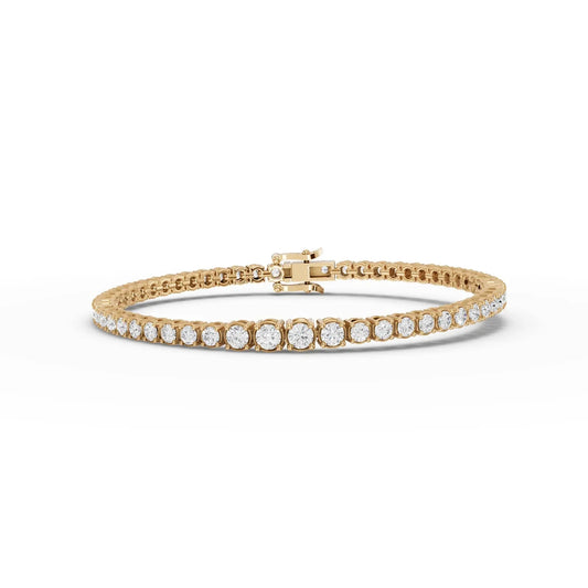 3.6CT Round Lab Diamond Graduated Tennis Bracelet