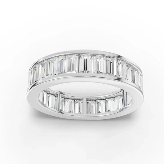 5.08CT Emerald Lab Diamond Full Eternity Ring