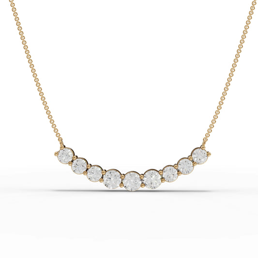 5.8CT Round Lab Diamond Premium Wavy Chain Pendant