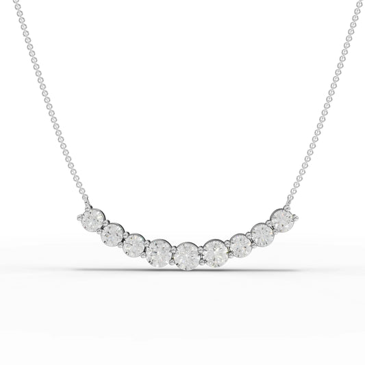 5.8CT Round Lab Diamond Premium Wavy Chain Pendant