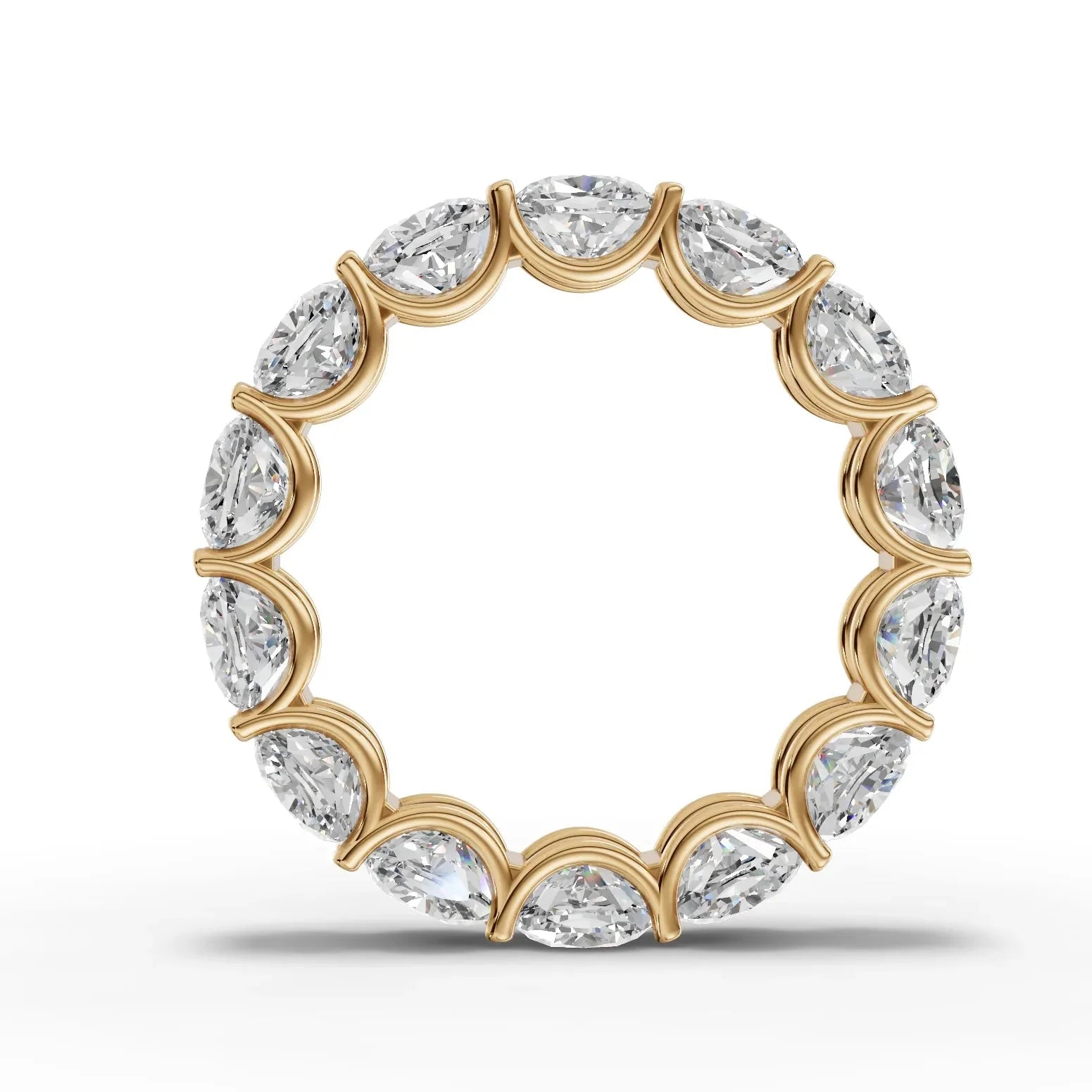 6.3CT Cushion Lab Diamond Full Eternity Ring