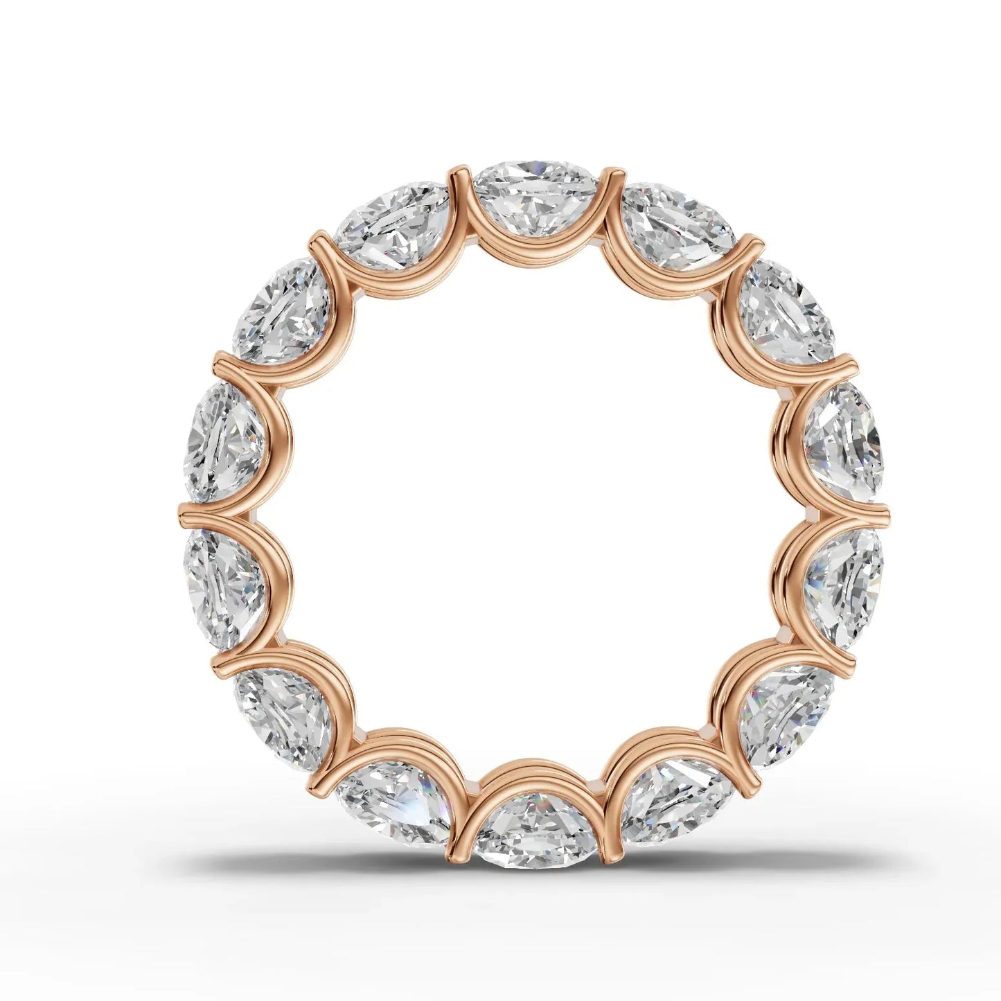 6.3CT Cushion Lab Diamond Full Eternity Ring