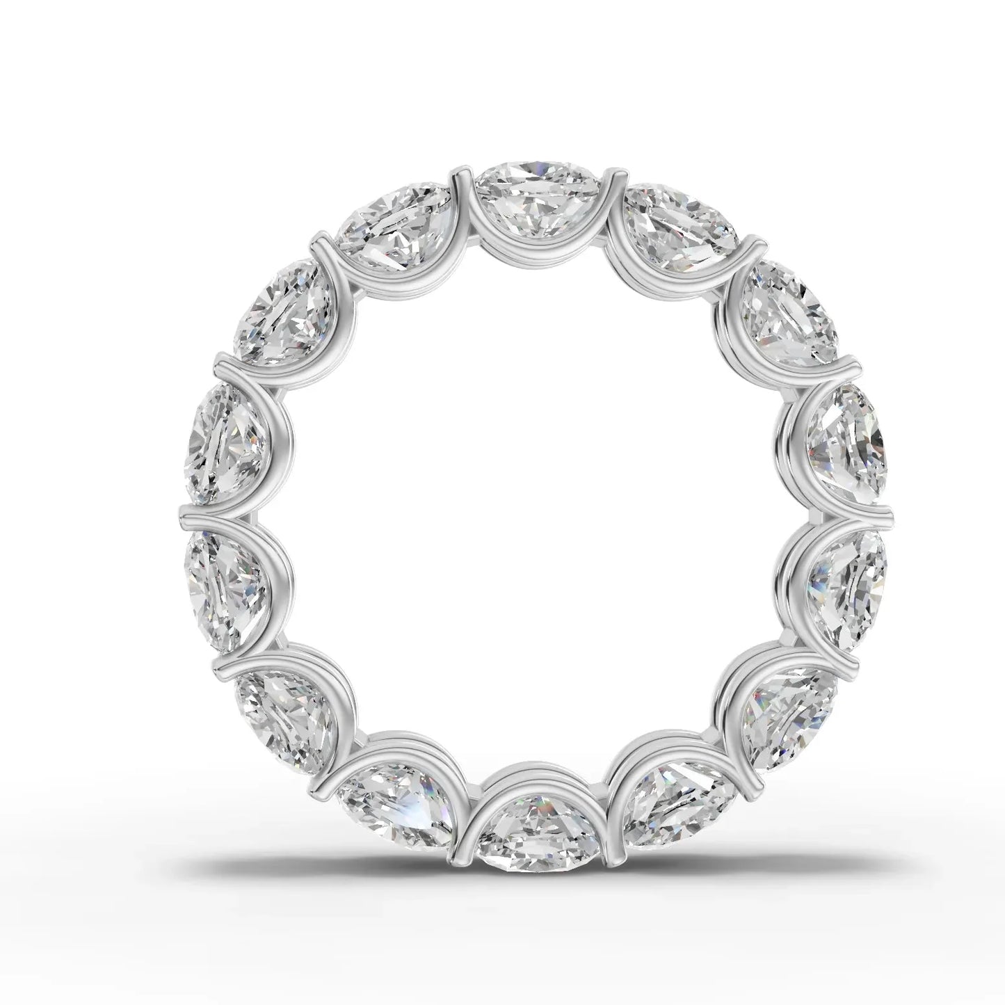 6.3CT Cushion Lab Diamond Full Eternity Ring