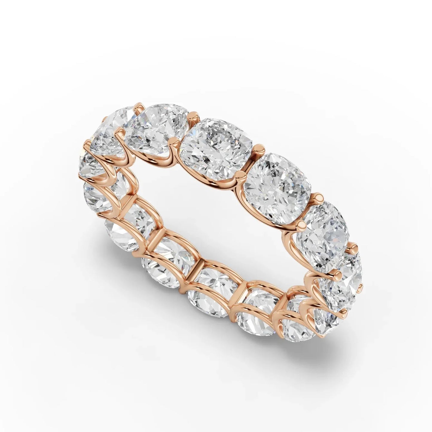 6.3CT Cushion Lab Diamond Full Eternity Ring