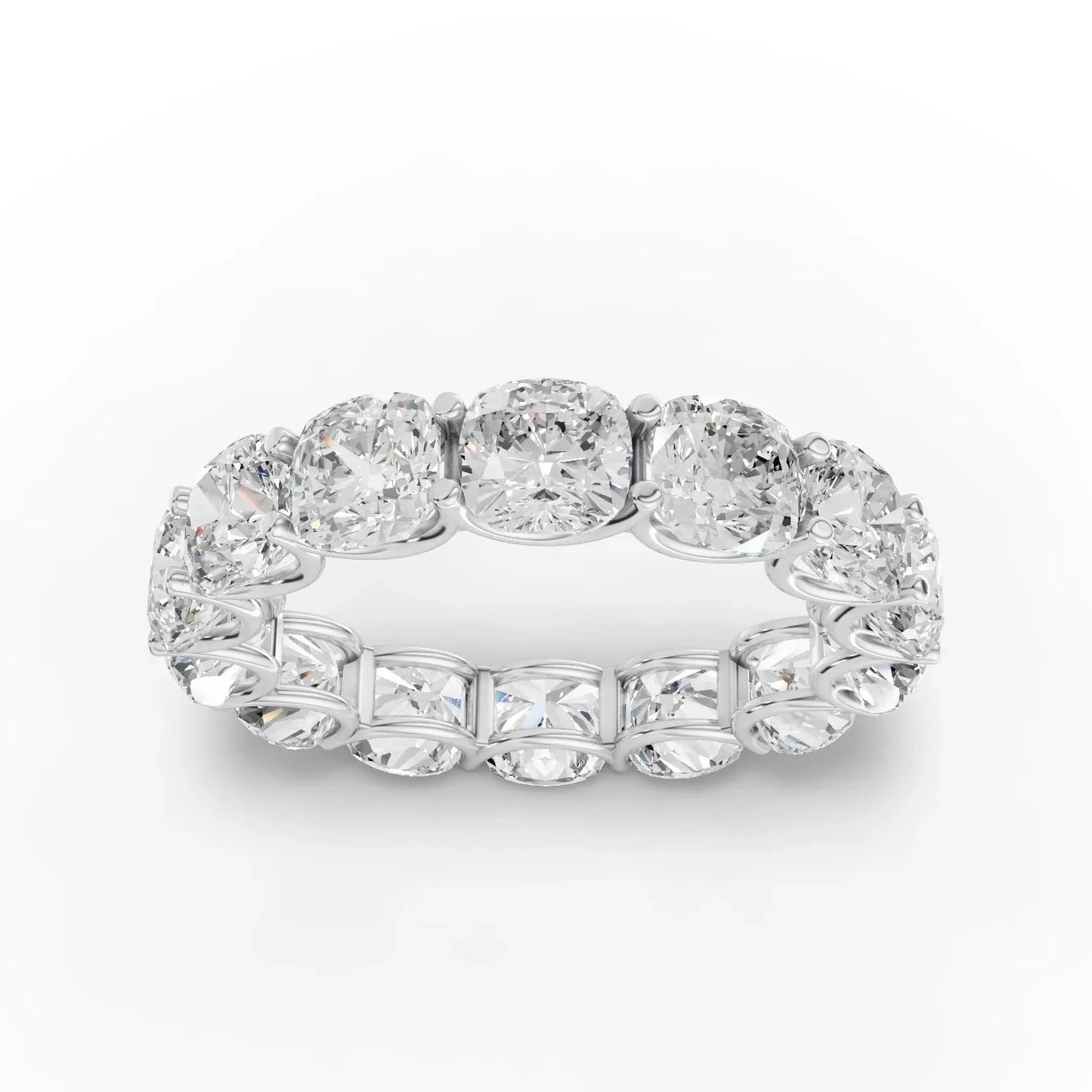 6.3CT Cushion Lab Diamond Full Eternity Ring