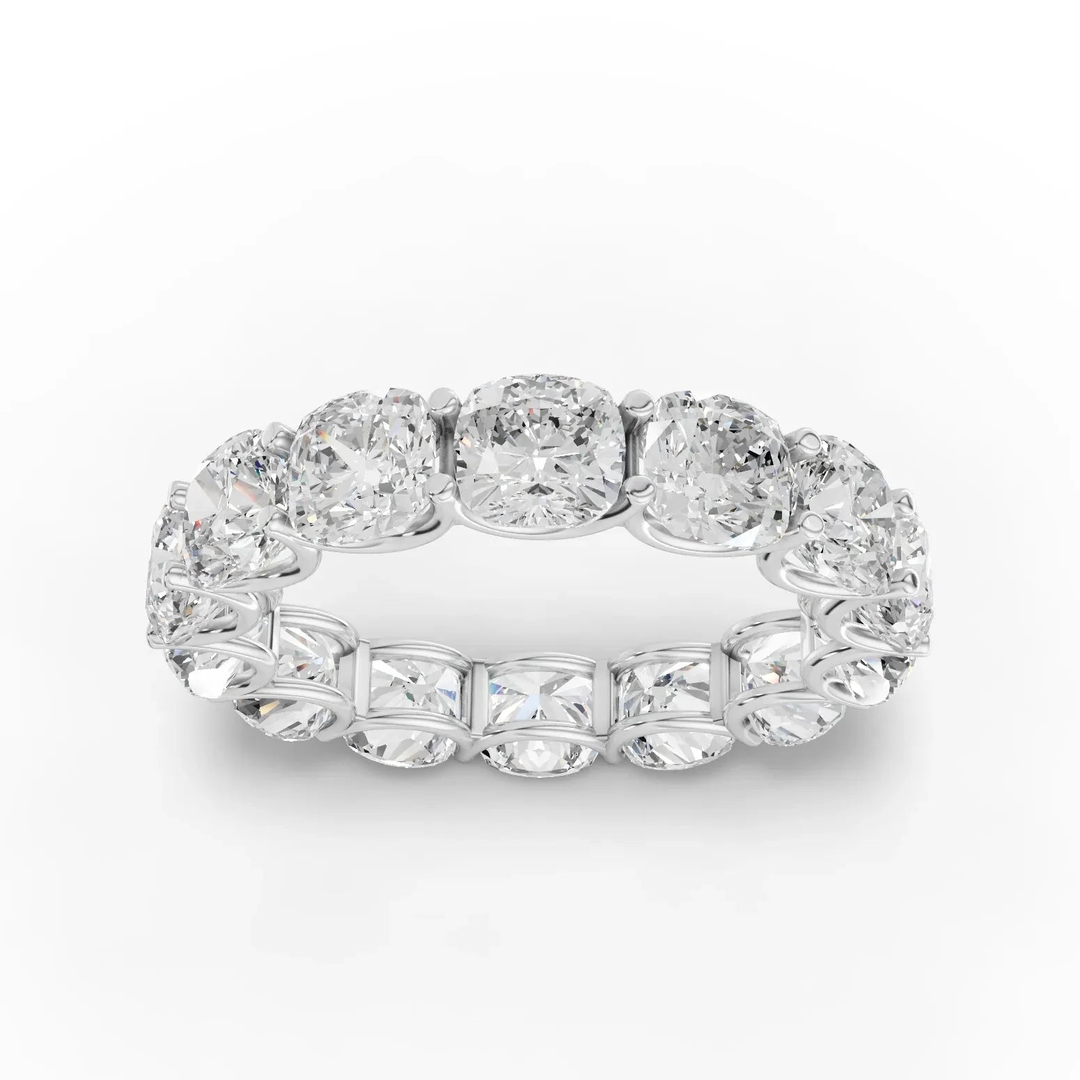 6.3CT Cushion Lab Diamond Full Eternity Ring
