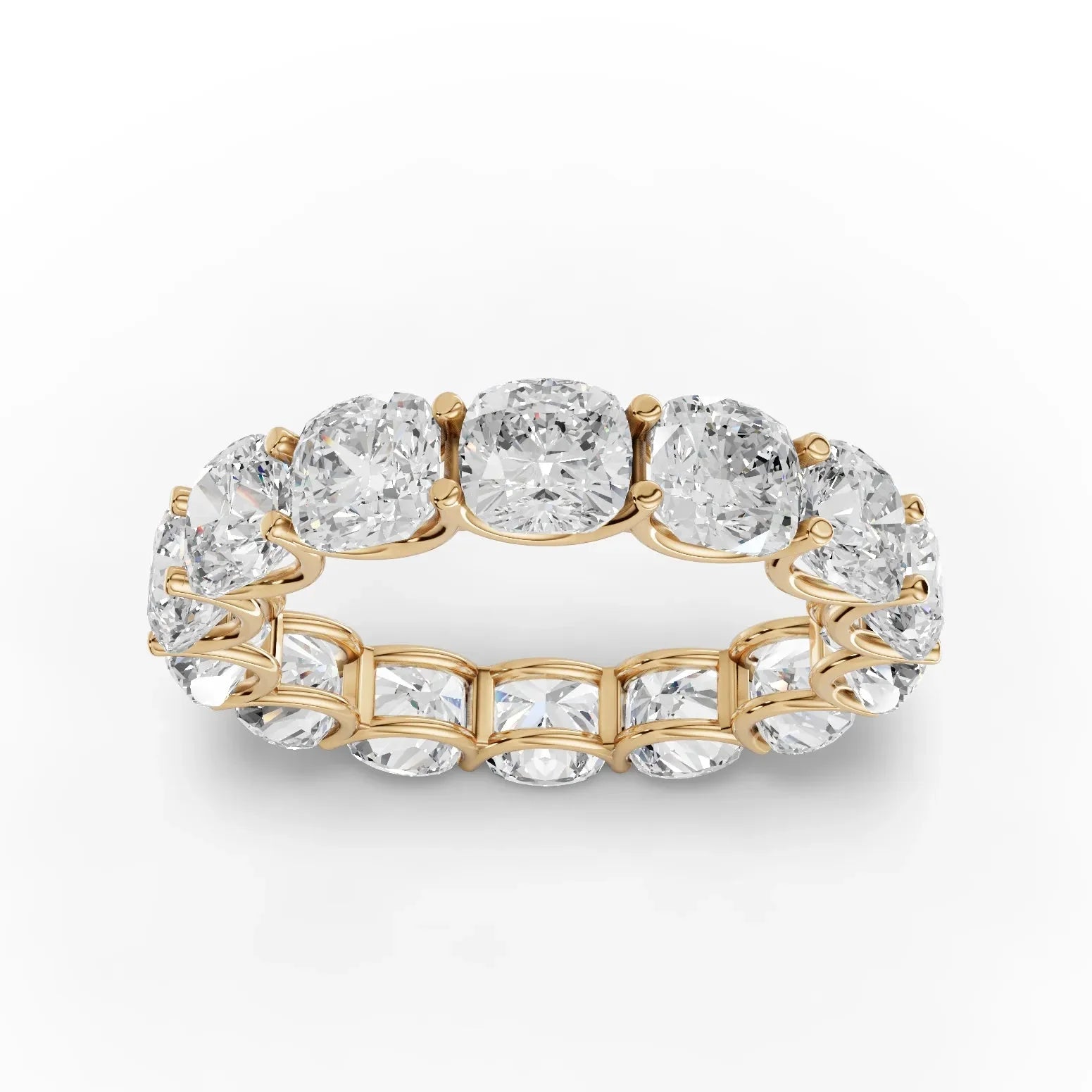6.3CT Cushion Lab Diamond Full Eternity Ring