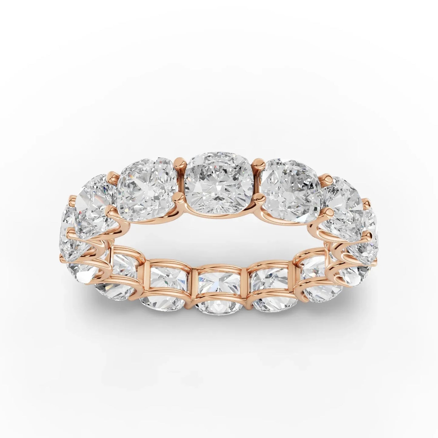 6.3CT Cushion Lab Diamond Full Eternity Ring