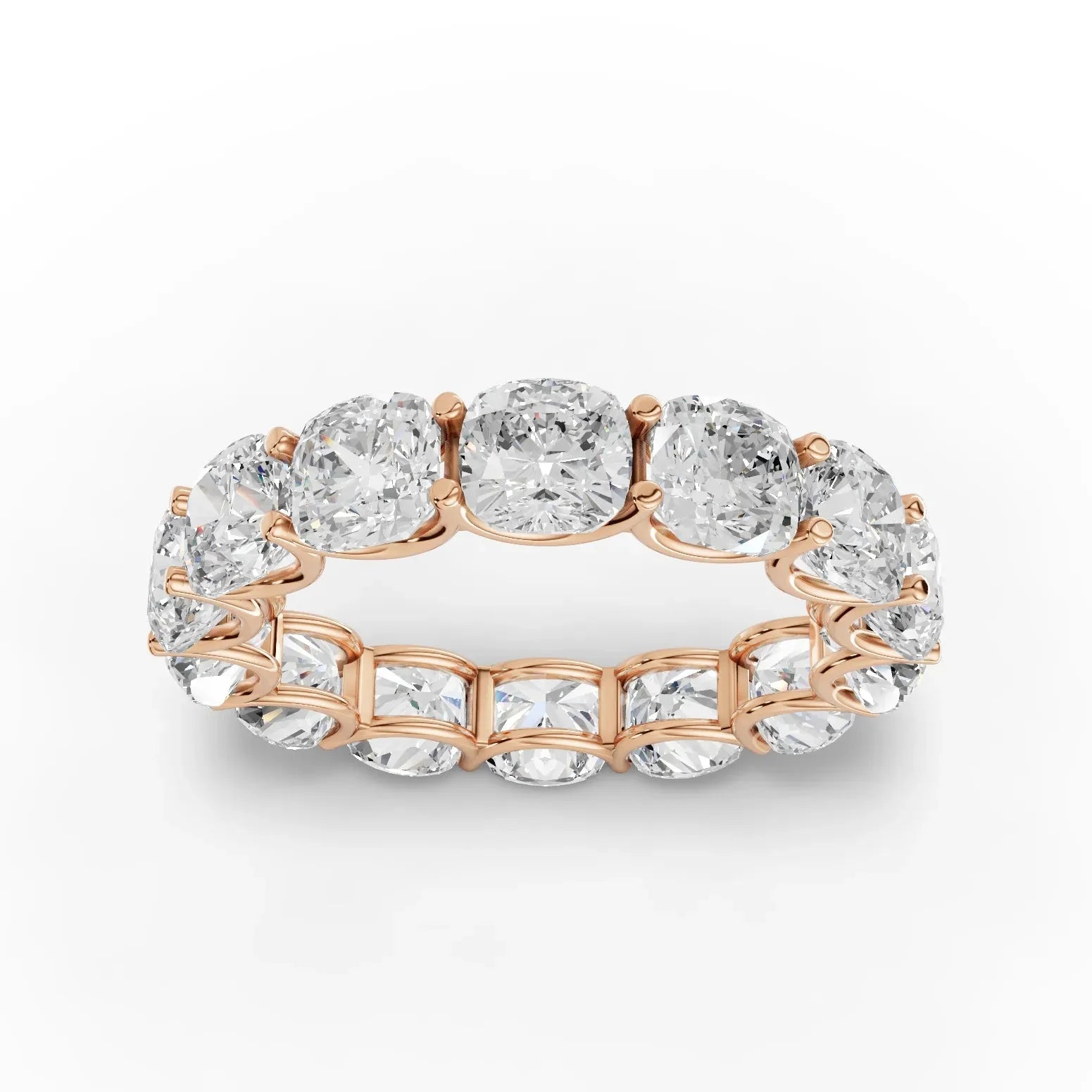 6.3CT Cushion Lab Diamond Full Eternity Ring