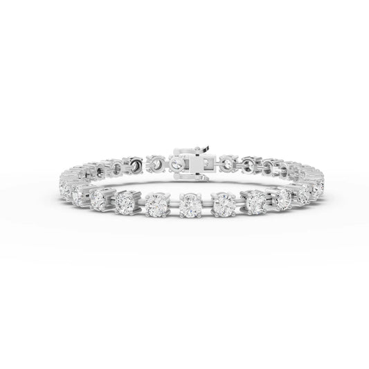 7.28CT Round Lab Diamond Station Tennis Bracelet