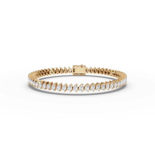 8.85CT Pear Lab Diamond Premium Tennis Bracelet
