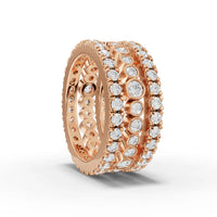 2.3CT Round Lab Diamond Full Eternity Bridal Ring