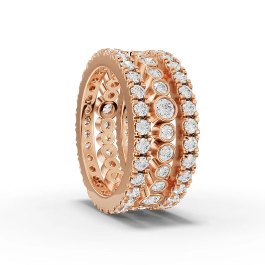 2.3CT Round Lab Diamond Full Eternity Bridal Ring
