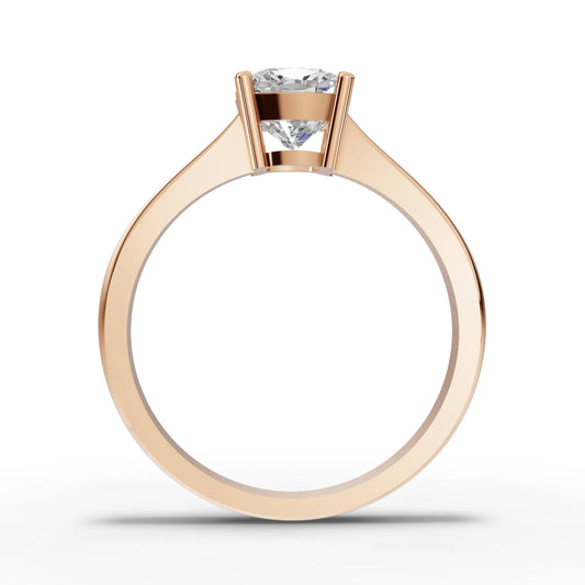 1CT Cushion Lab Diamond Classic Solitaire Engagement Ring