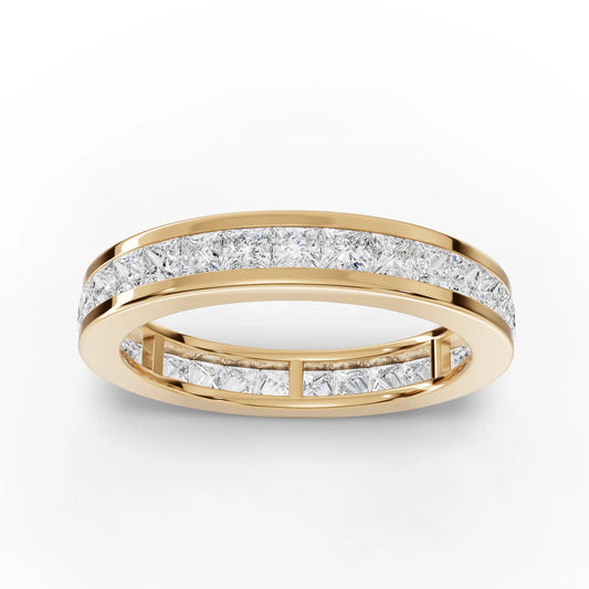 1.86 CT Princess Lab Diamond Full Eternity Wedding Ring